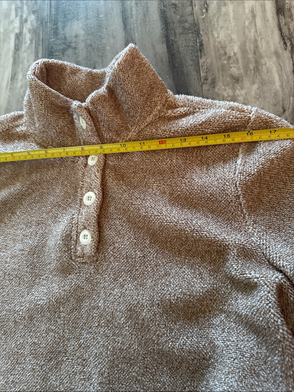 Women’s Eddie Bauer pullover fleece top size medium tan beige warm cozy camping - Picture 7 of 14